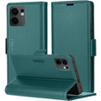 Tok Oppo Reno 13F / Oppo Reno 13FS, ERBORD Glossy Litchi, pénztárca patenttal, zöld