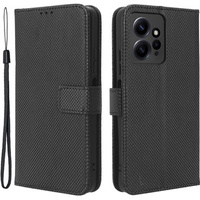 Pattintható tok a Xiaomi Redmi Note 12 4G, Wallet Smart Magnet, fekete