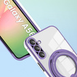 Mágneses tok Samsung Galaxy A56-hoz, MagSafe, lila + üveg 9H