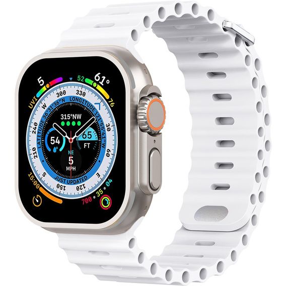 Pasek Silikonowy Ocean do Apple Watch 1/2/3/4/5/6/7/8/SE/ULTRA 42/44/45/49MM, Czarny
