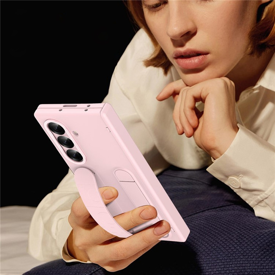 Tok fogantyúval és állvánnyal - rózsaszín Samsung Galaxy Z Fold7-hez