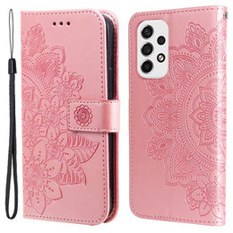 Pattintható tok a Samsung Galaxy A53 5G, Mandala Flower, rózsaszín rose gold