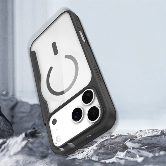 Dux Ducis tok iPhone 17 Pro-hoz, Skin X Pro, pánttal, MagSafe-hoz, fekete