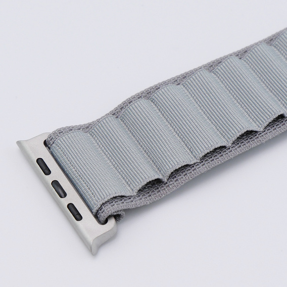 Nylon szíj Apple Watch 1/2/3/4/4/5/6/7/8/SE/ULTRA 42/44/45/45/49mm, szürke