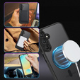Tok Samsung Galaxy S24 FE-hoz, MagSafe, ERBORD Matt Case, fekete + képernyőüveg