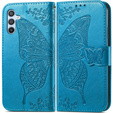 Pattintható tok a Samsung Galaxy A56, Butterfly, kék