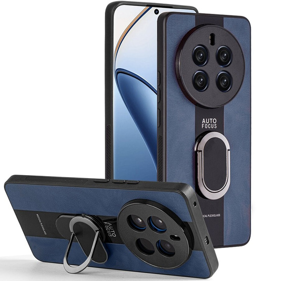 Tok Realme 12 Pro 5G / 12 Pro+ 5G, Leather Kickstand Ring, kék