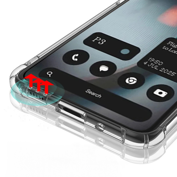 Telefontok a Nothing Phone 3 5G, Dropproof, átlátszó