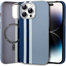 Tok iPhone 14 Pro Max, Carbon Fiber MagSafe, kék