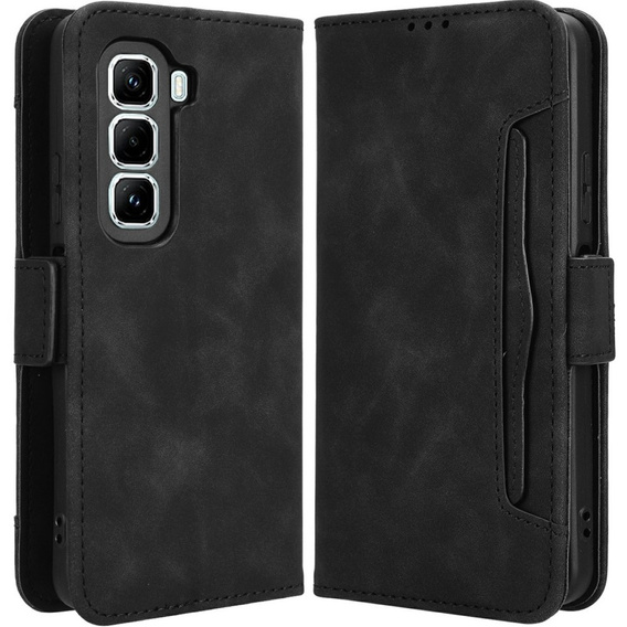 Pattintható tok a Infinix Hot 50 Pro+ 4G, Card Slot, fekete