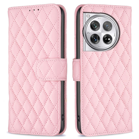 Pattintható tok a OnePlus 12 5G, Wallet, BINFEN COLOR, rózsaszín
