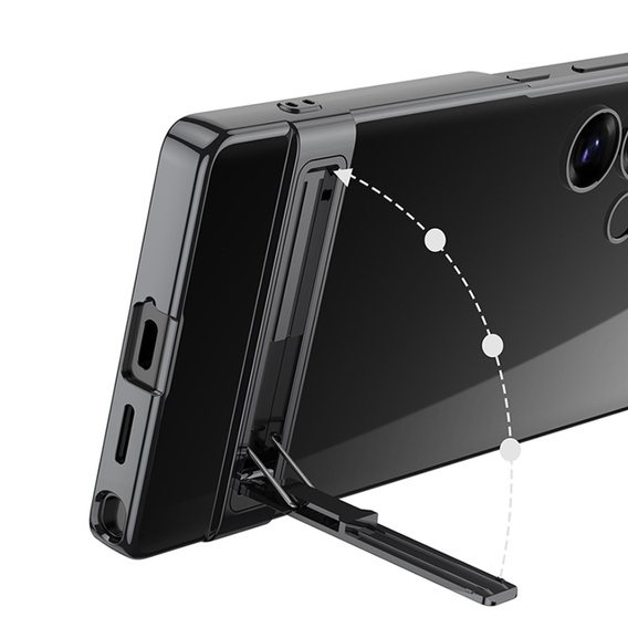 Tok Samsung Galaxy S25 Ultra, GKK Kickstand Hard Case, fekete