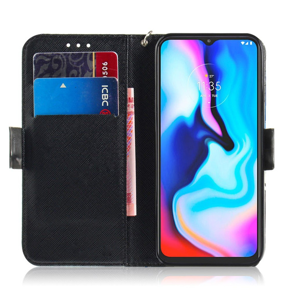 Pattintható tok a Motorola Moto G9 Play/E7 Plus, Wallet, Mandala Flower