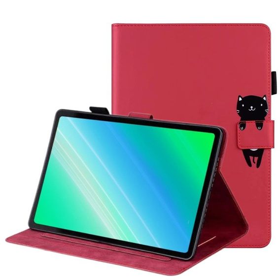 Tok iPad 10.2" 2021/2020/2019 (9/8/7 gen.), pánttal, animal, piros