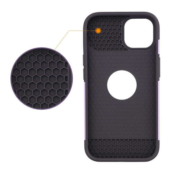 ERBORD MagSafe Cam Slider tok, lila + képernyővédő üveg iPhone 13 / iPhone 14 készülékekhez