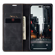CASEME tok iPhone 14, Leather Wallet Case, fekete