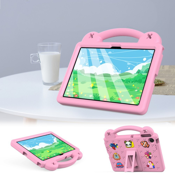 Gyermek tok Lenovo Tab TB311FU, Cute Patterns, állvánnyal, rózsaszín