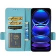 Pattintható tok a Xiaomi Redmi Note 12 5G / POCO X5 5G, Wallet Litchi Magnet, kék