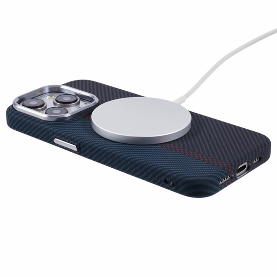 Tok iPhone 13 Pro, Carbon Fiber MagSafe, fekete / kék