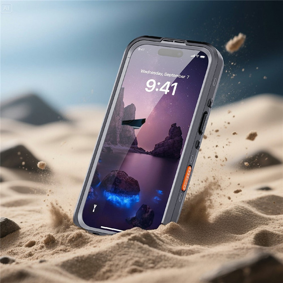 Tok iPhone 17 készülékhez, vízálló IP68, SHELLBOX MagSafe, fekete