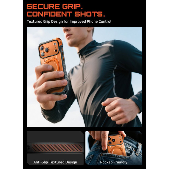 Supcase Unicorn Beetle Grip Mag tok MagSafe gyűrűvel iPhone 17 Pro készülékhez