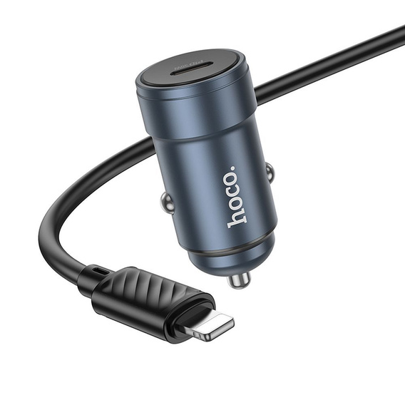 Hoco Z57 USB-C QC3.0 PD 30 W autós töltő + USB-C–Lightning kábel