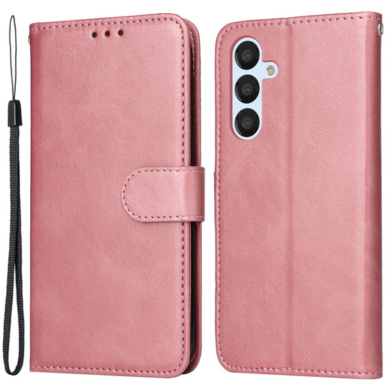 Pattintható tok a Samsung Galaxy A34 5G, Leather Wallet, rózsaszín rose gold