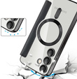 Pattintható tok a Samsung Galaxy S25 FE, RFID Wallet MagSafe CamShield, fekete