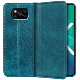 Telefontok a Xiaomi Poco X3 NFC / Poco X3 PRO, Wallet Litchi Leather, zöld