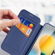 Dux Ducis tok iPhone Air, Skin X Pro, pánttal, MagSafe-hoz, tengerészkék