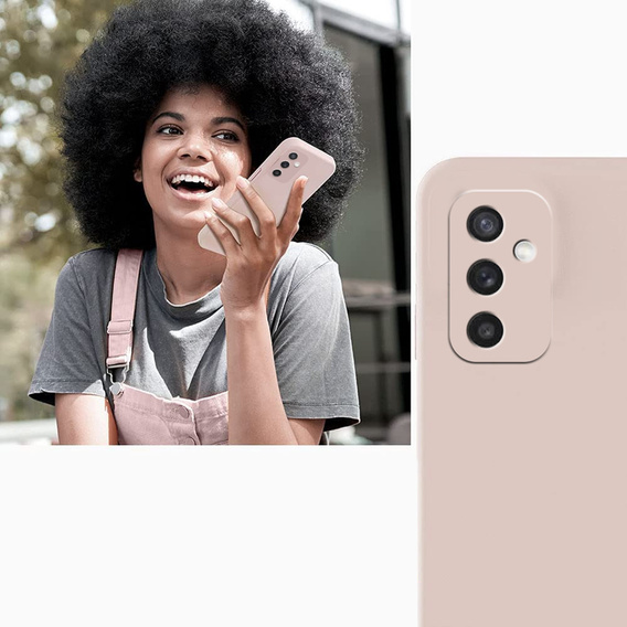 Telefontok a Samsung Galaxy M52 5G, Silicone Lite, rózsaszín