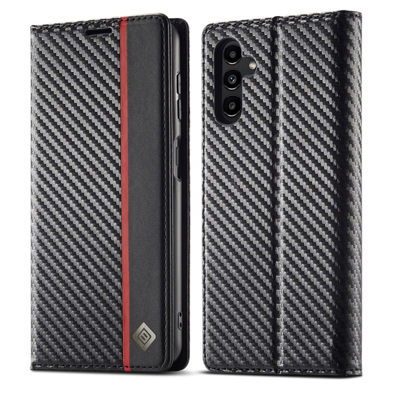 LC.IMEEKE pántos tok Samsung Galaxy A17 5G, szénszálas, fekete