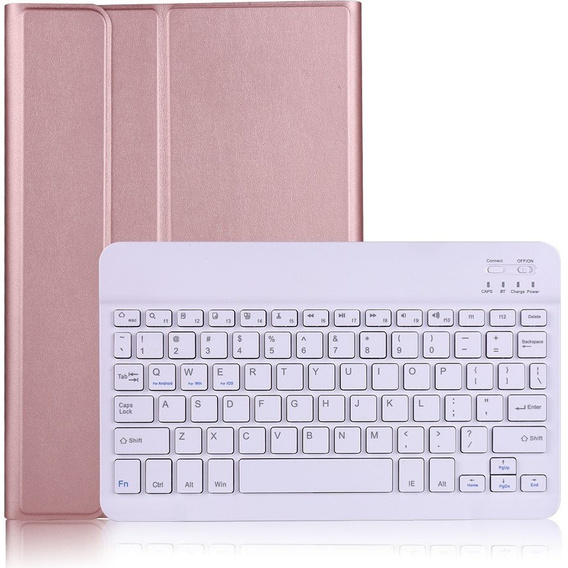 Tok + billentyűzet Samsung Galaxy Tab Tab S7/S8 T870 T875, rózsaszín rose gold