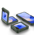 Páncélozott tok Samsung Galaxy Z Flip7 FE / Z Flip6 készülékhez, Dexnor Clip Holder, zöld