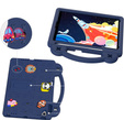 Gyermek tok iPad 10.2" 2021/2020/2019 (9/8/7 gen.) / Air 10.5" 2019 (3 gen.), Cute Patterns, állvánnyal, sötétkék
