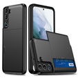 Telefontok a Samsung Galaxy S22, Sliding Card Holder, fekete