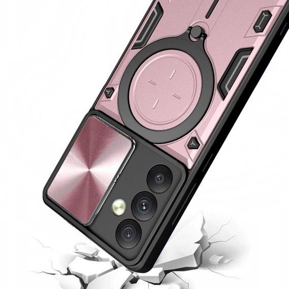 Páncélozott tok Samsung Galaxy A54 5G, CamShield Slide, rózsaszín rose gold