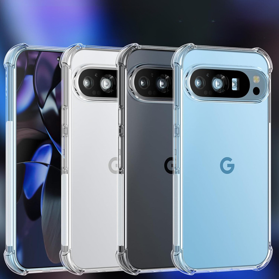Telefontok a Google Pixel 9 Pro, Dropproof, átlátszó