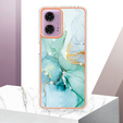 Védő tok Motorola Moto G24 / G24 Power / G04, Marble Slim Case, zöld