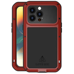 Love Mei Telefontok a iPhone 14 Pro, armored with glass, piros