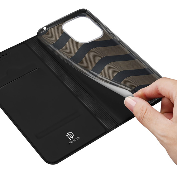 Dux Ducis Telefontok a Xiaomi Redmi 12C, Skinpro, fekete