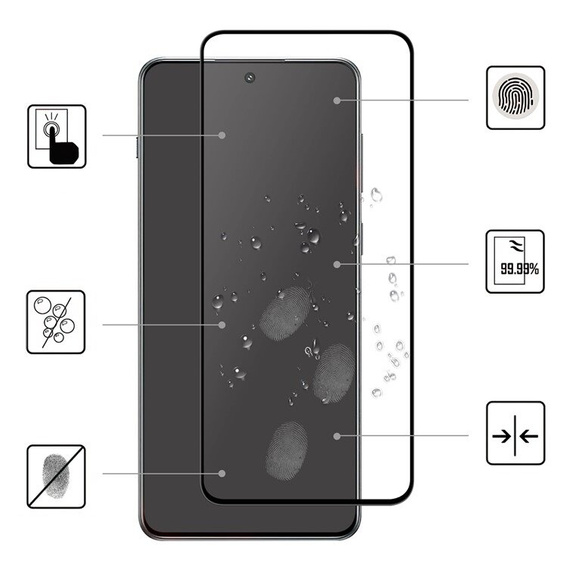 3D edzett üveg OnePlus Nord 4 készülékhez, fekete keret