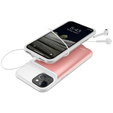 6500mAh akkumulátor tok iPhone 13, rózsaszín