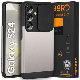 Telefontok a Samsung Galaxy S24, ERBORD CamProtect Slide Camera, szürke gunmetal
