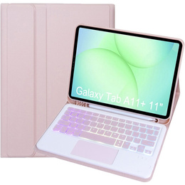 Háttérvilágítású Bluetooth billentyűzettel és érintőpaddal ellátott tok Samsung Galaxy Tab A11+ készülékhez