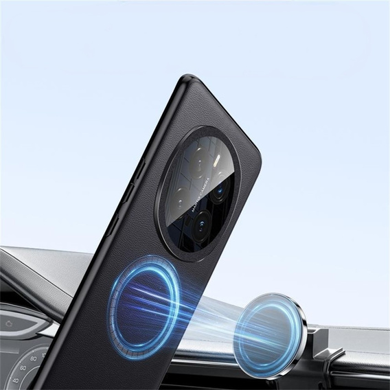 Telefontok a Honor Magic 7 Pro 5G, Leather Hybrid MagSafe, fekete