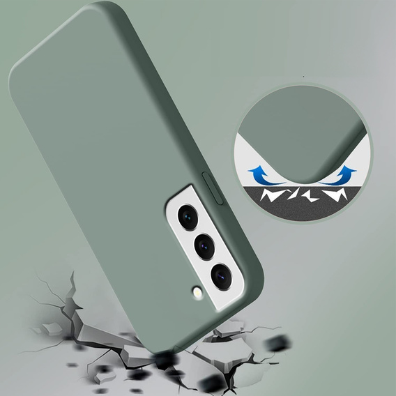 Telefontok a Samsung Galaxy S22 5G, Silicone Lite, sötétzöld