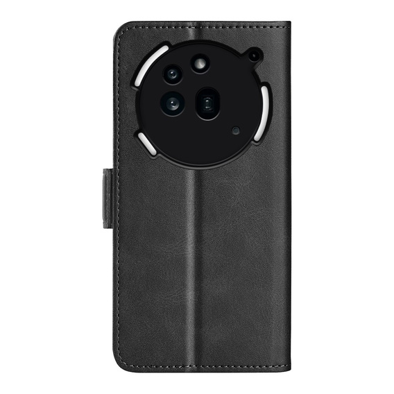 Pattintható tok a Nothing Phone 3a Pro, Leather Wallet, fekete
