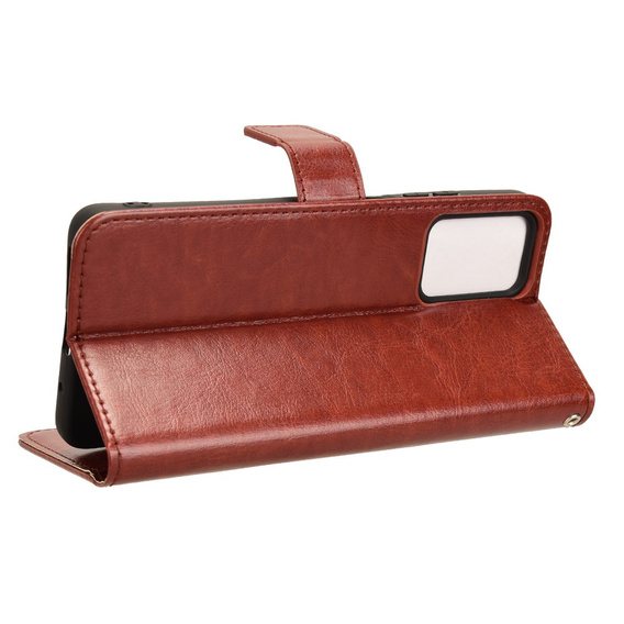 Pattintható tok a Motorola Moto G24 / G24 Power / G04, Crazy Horse Wallet, barna