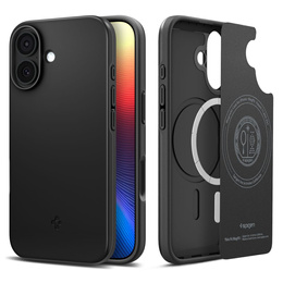 Spigen tok iPhone 17 készülékhez, Thin Fit Mag Mag MagSafe, fekete